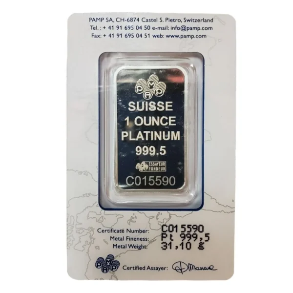 PAMP Platinum Bar Back