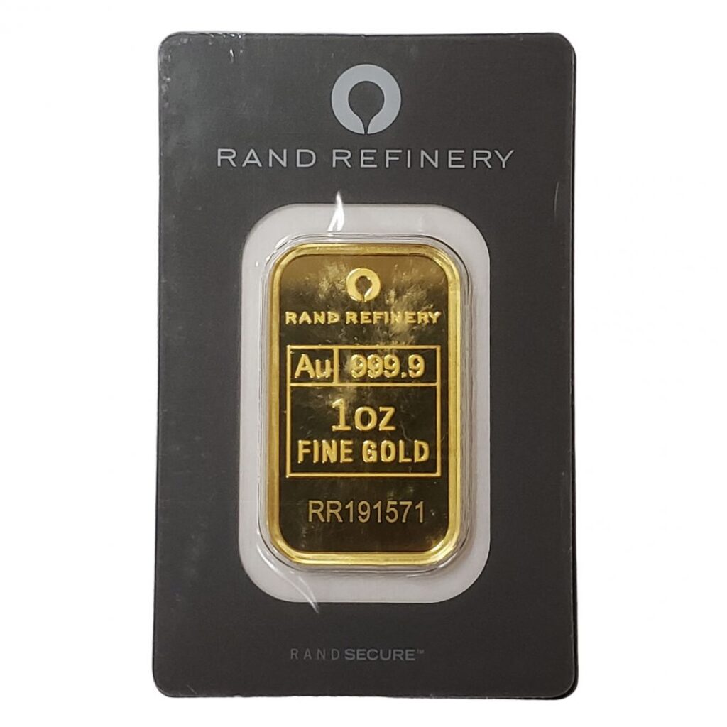 Rand Refinery Gold Bar Front